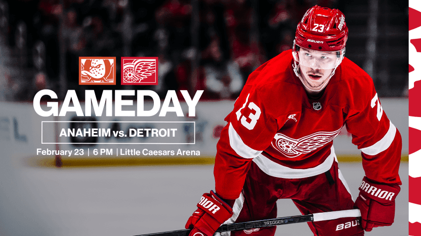 Detroit Red Wings Host Anaheim Ducks in Back-to-Back Finale
